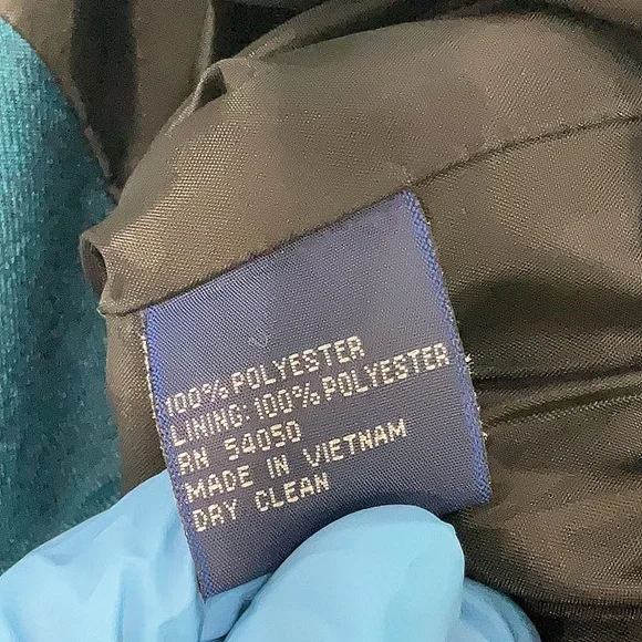 Evan Picone Teal Blazer with Black Patterned Scarf - Picture 4 of 4